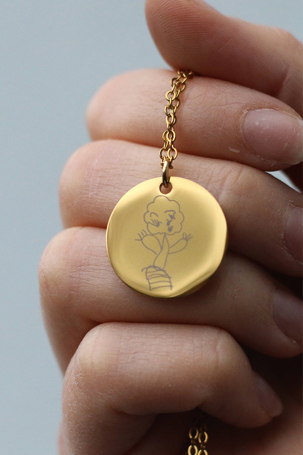 Collier pendentif - Dessin d'enfant
