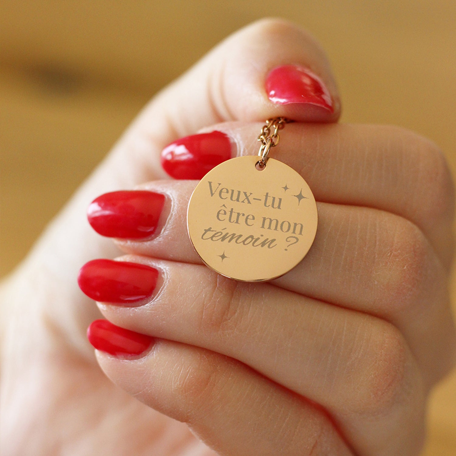 Collier pendentif "Veux-tu être mon témoin ?"