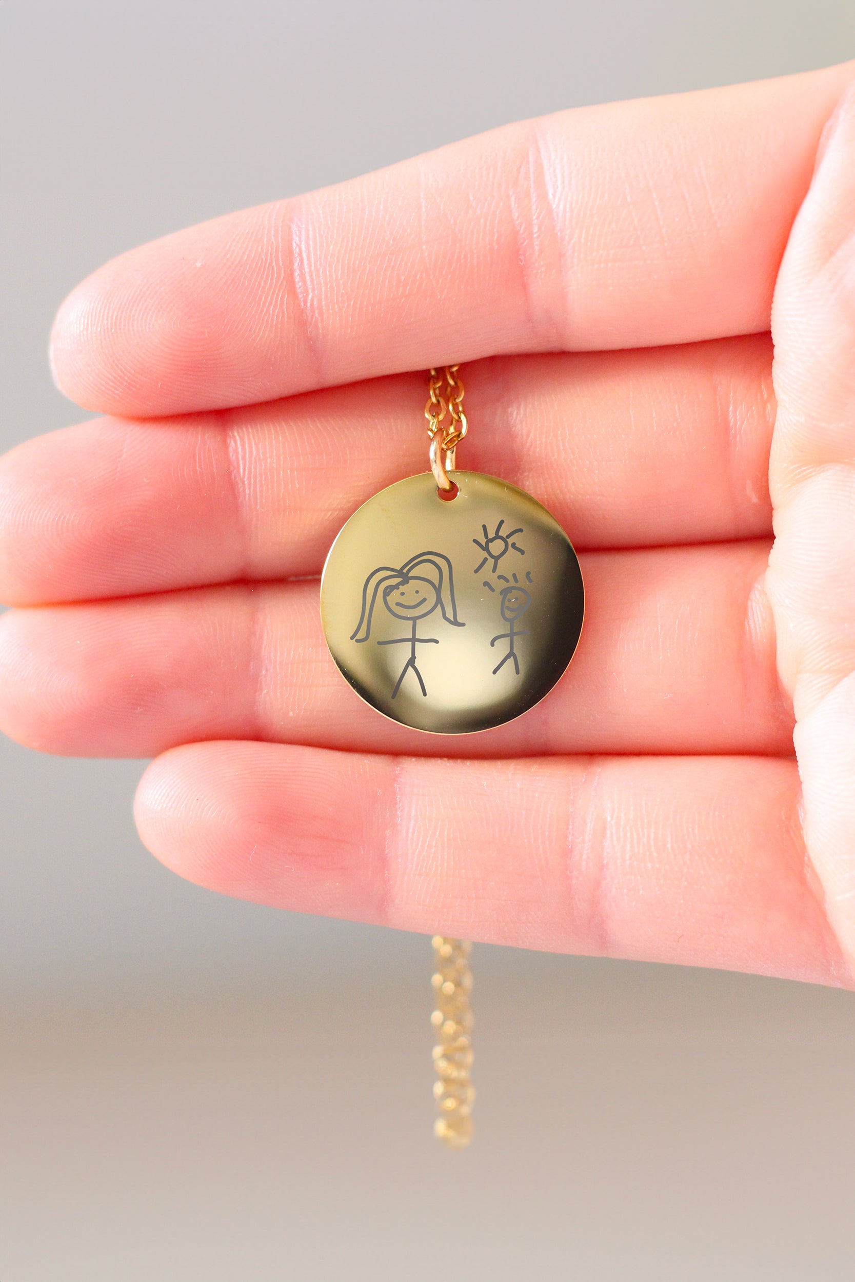 Collier pendentif - Dessin d'enfant
