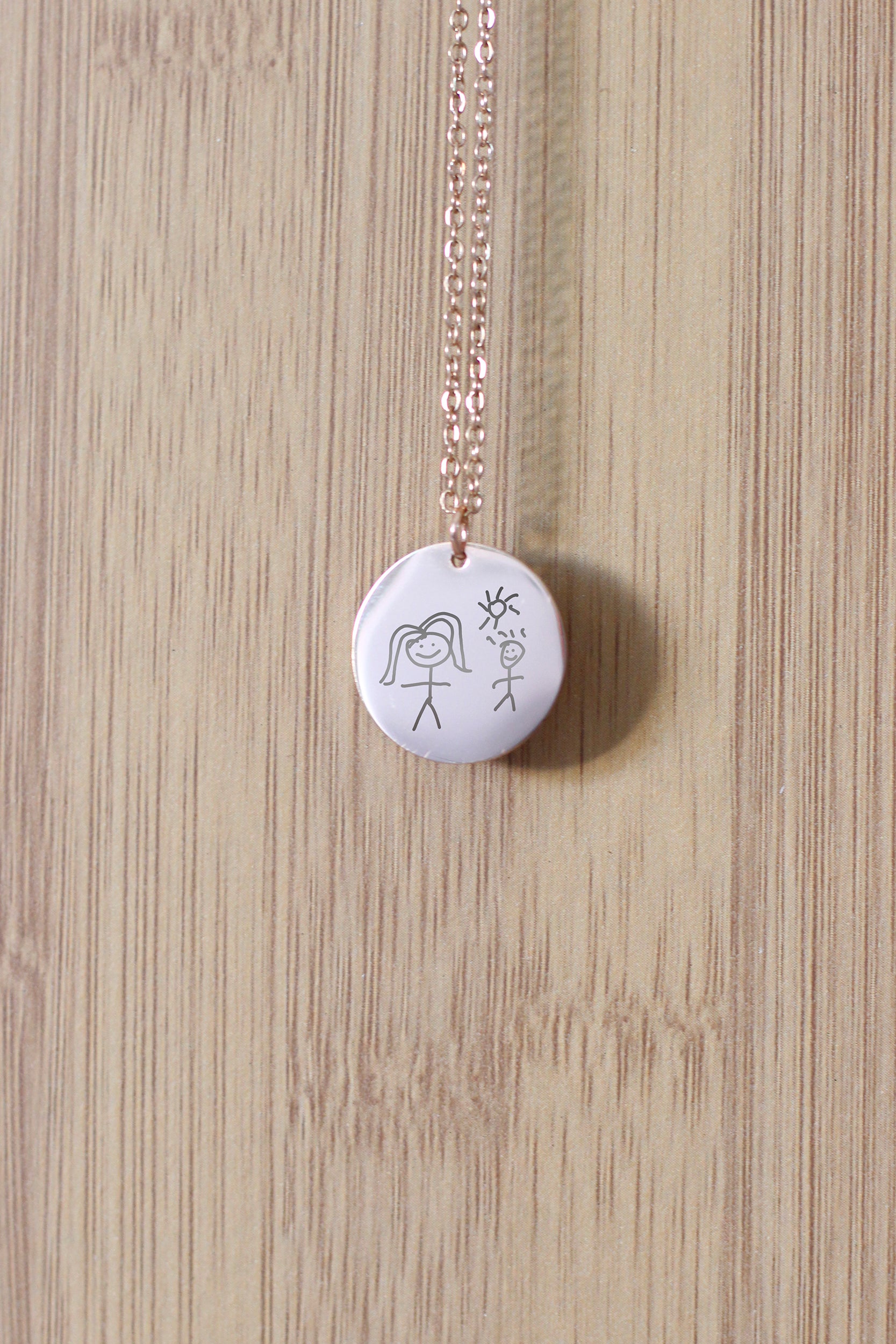 Collier pendentif - Dessin d'enfant