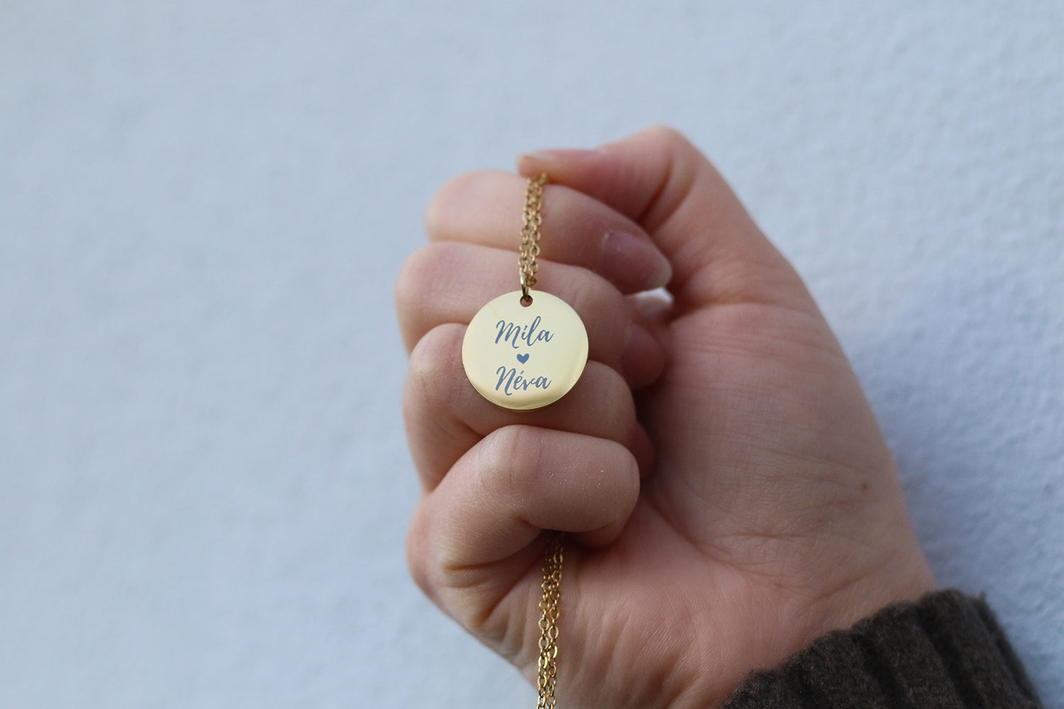 Collier pendentif prénoms