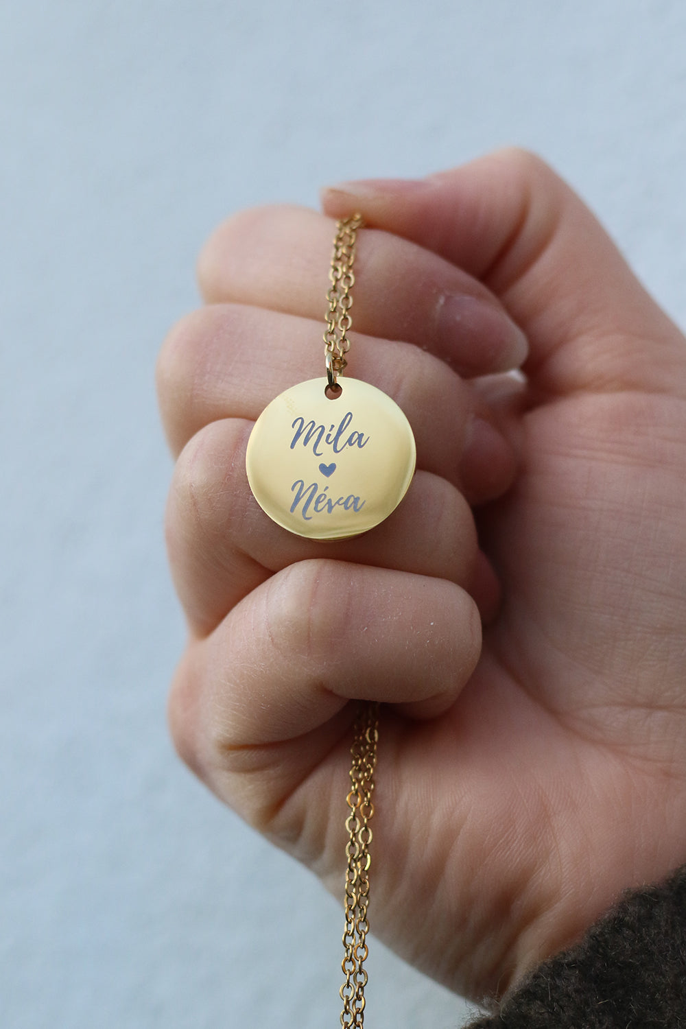Collier pendentif prénoms