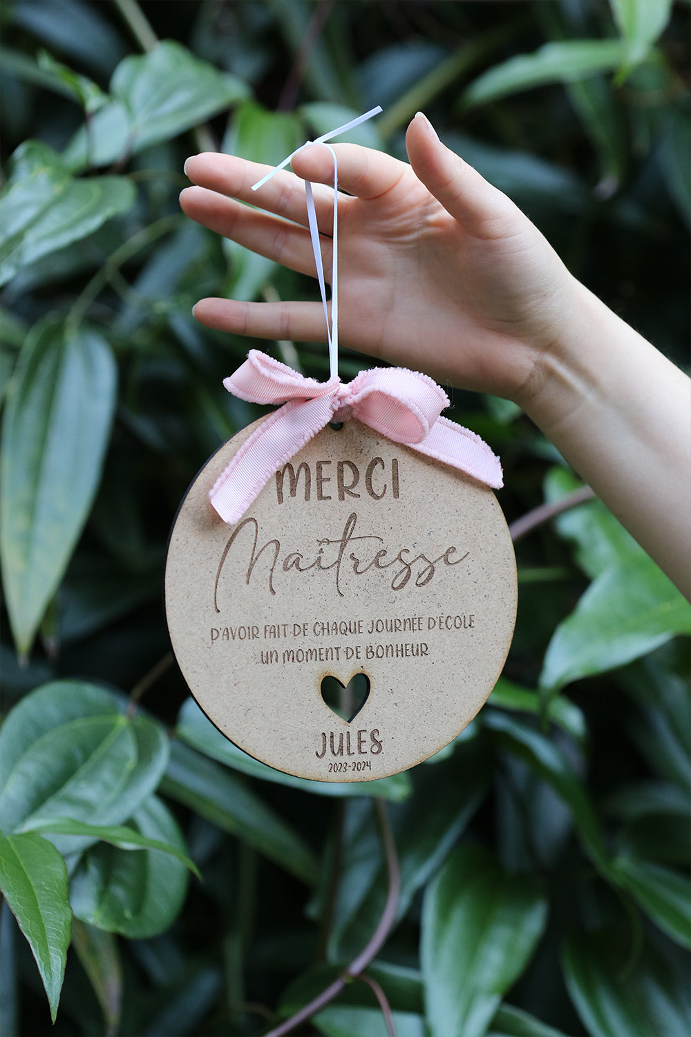 Décoration en bois "Merci Maîtresse"