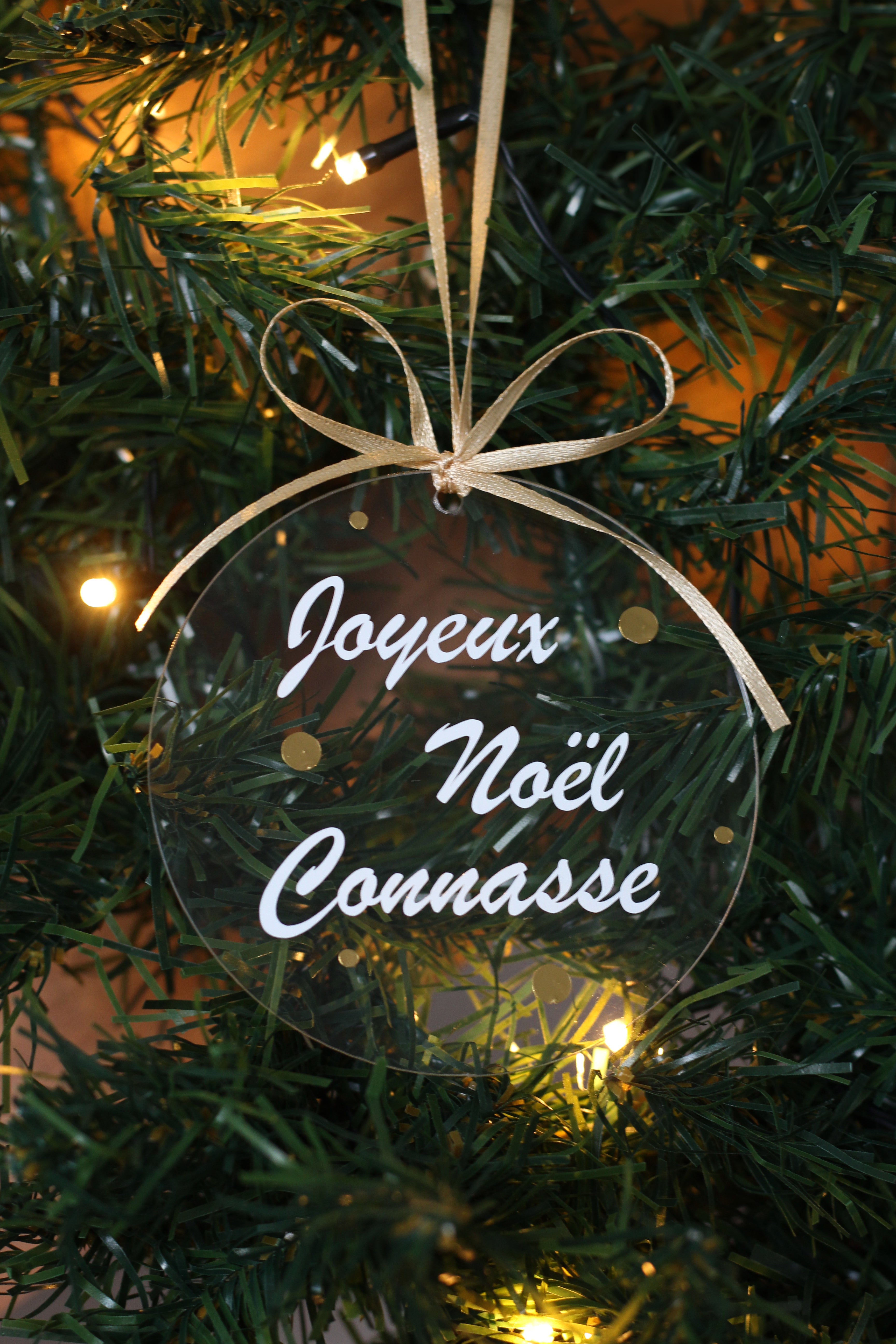 Boule de Noël "Joyeux Noël Connasse"
