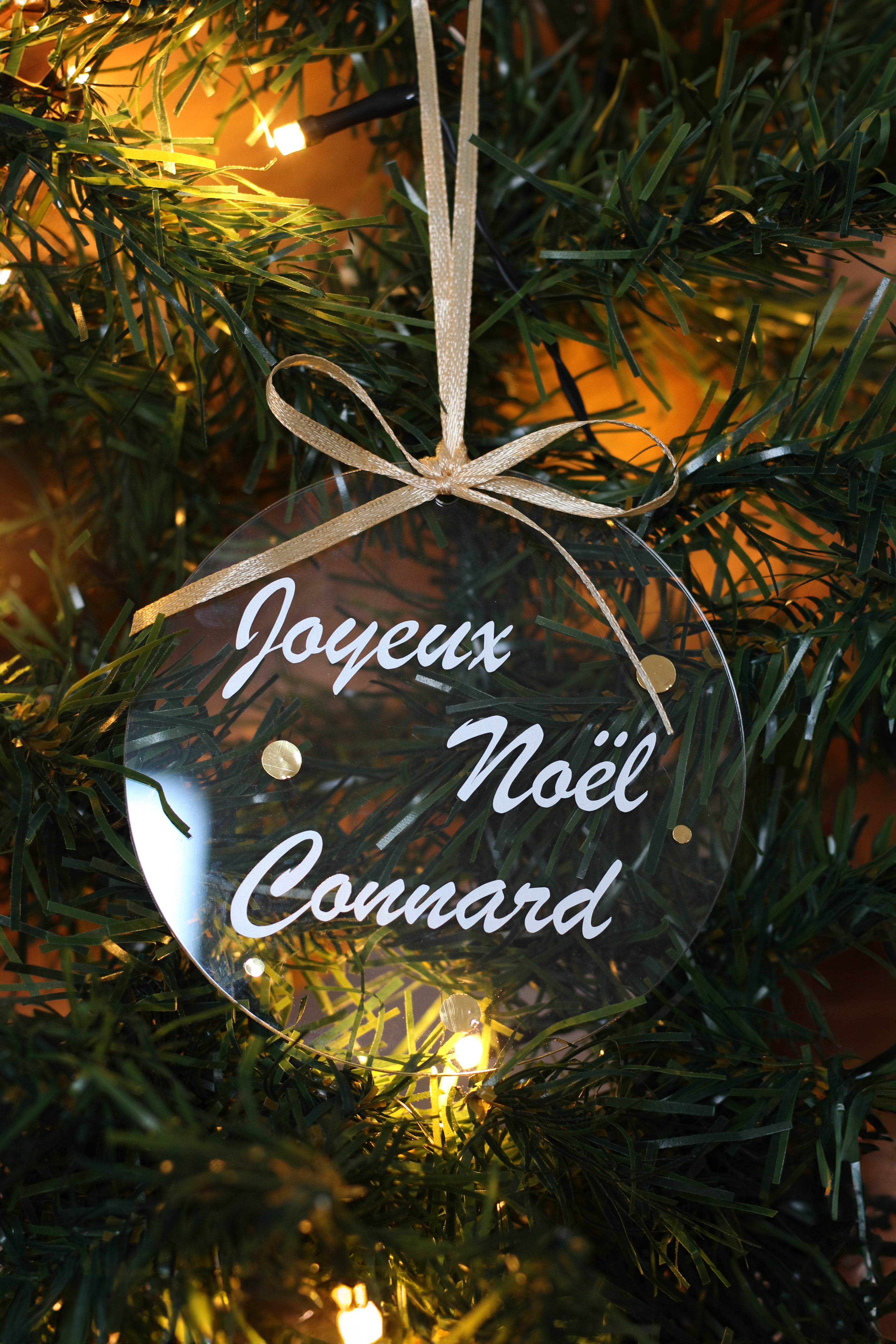 Boule de Noël "Joyeux Noël Connard"