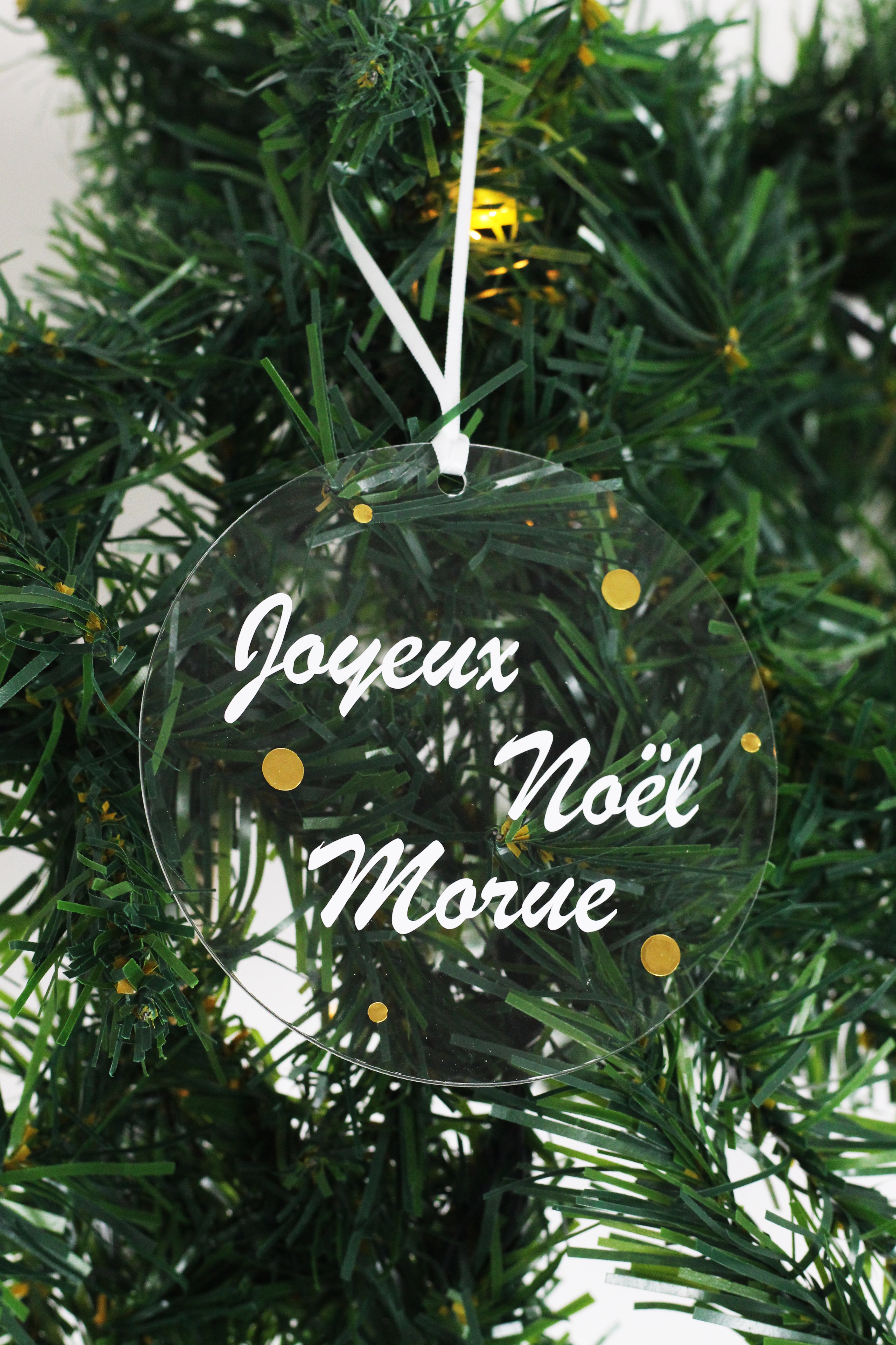 Boule de Noël "Joyeux Noël Morue"